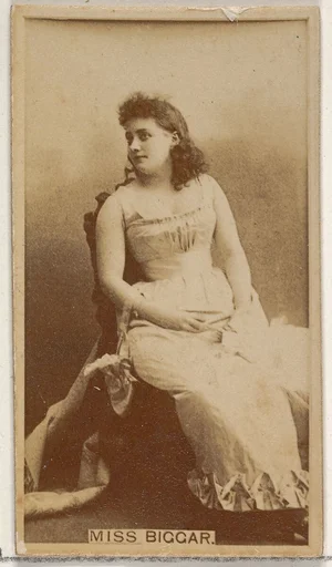 Miss Laura Biggar, from the Actors and Actresses series (N45, Type 8) for Virginia Brights Cigarettes