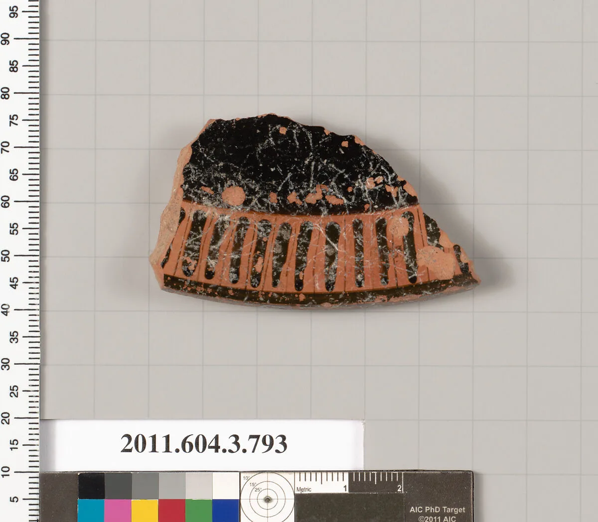 Terracotta fragment of a lid — Unknown
