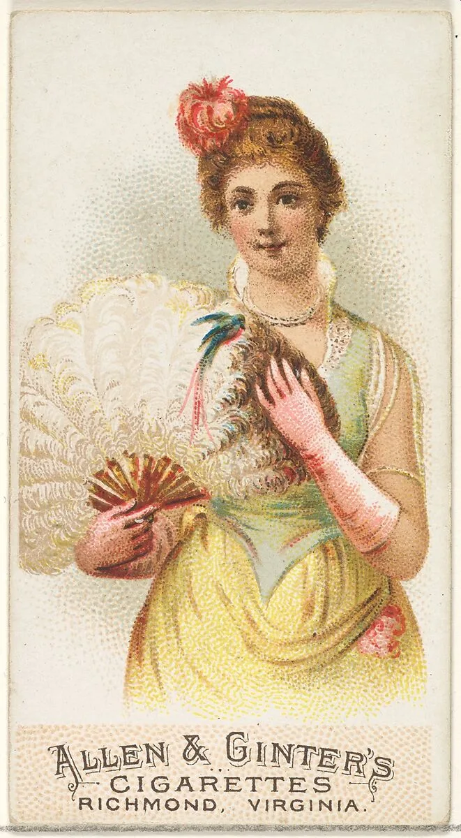 Plate 9, from the Fans of the Period series (N7) for Allen & Ginter Cigarettes Brands — Allen & Ginter|Schumacher & Ettlinger