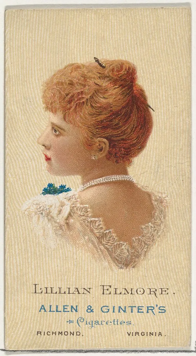 Lillian Elmore, from World's Beauties, Series 2 (N27) for Allen & Ginter Cigarettes — Allen & Ginter|Lindner, Eddy & Claus