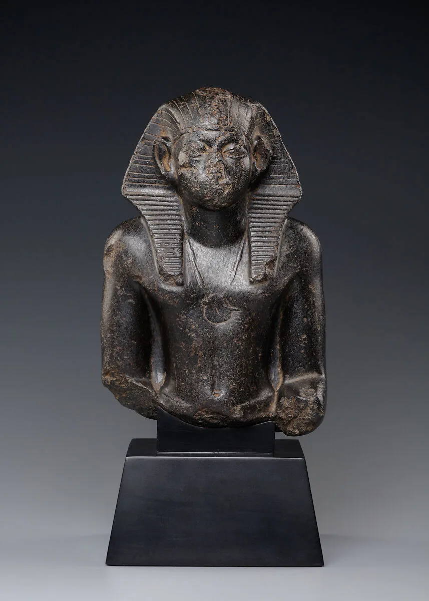 Upper Part of a Seated Statue of Pharaoh Senwosret III or Amenemhat III — Unknown