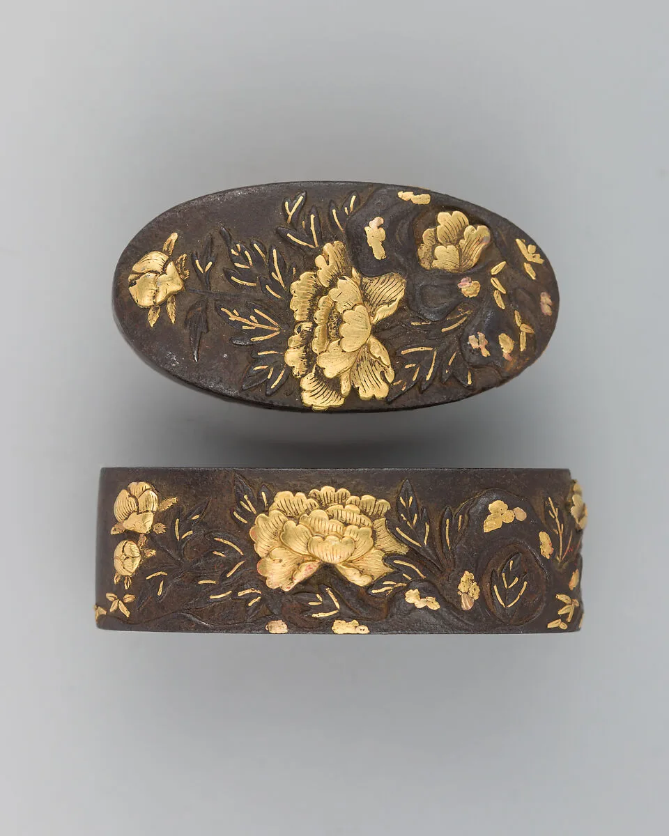 Sword-Hilt Collar and Pommel (Fuchigashira) — Unknown