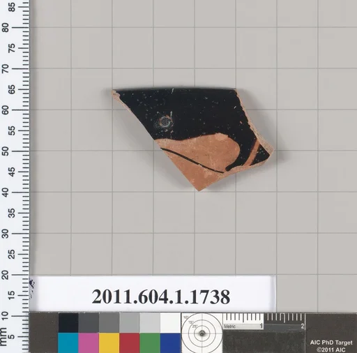 Terracotta rim fragment of a kylix (drinking cup)