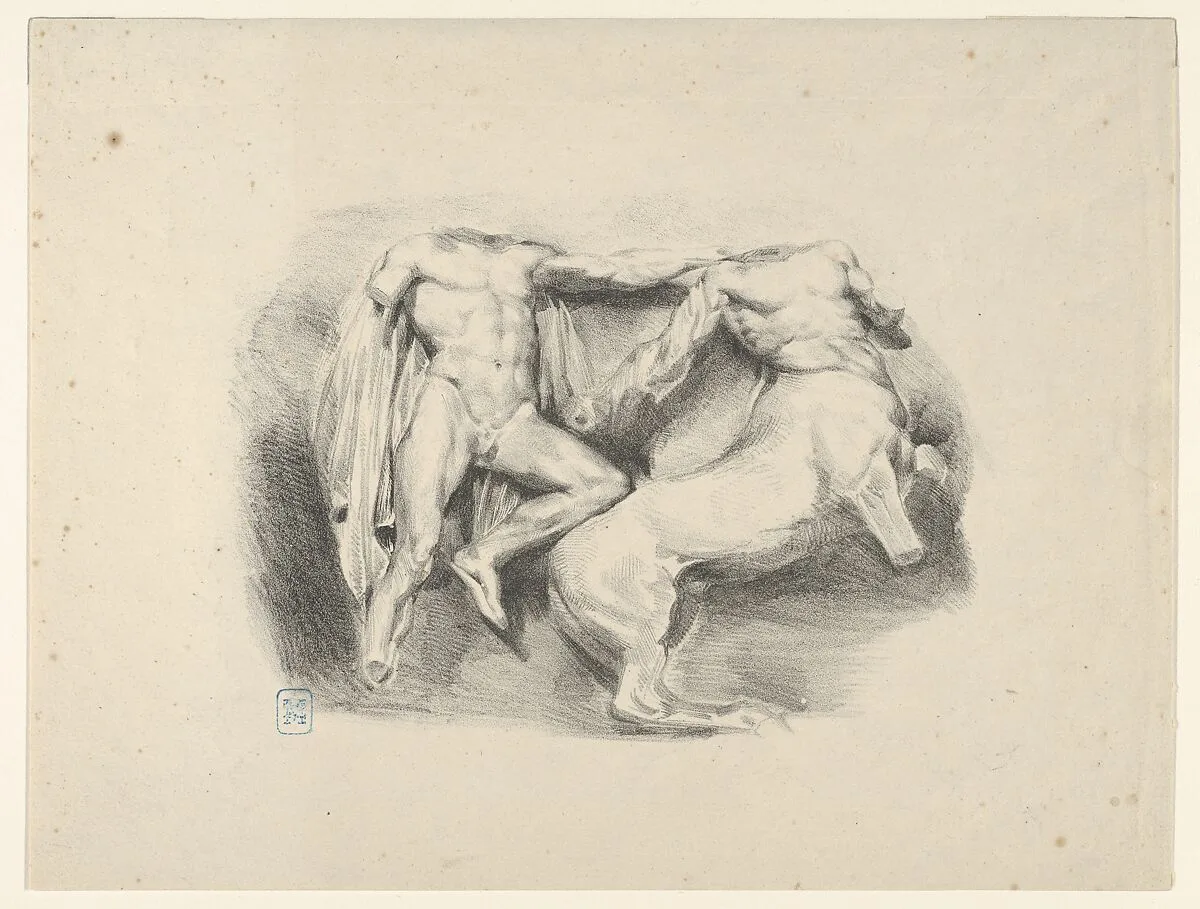 Theseus Conqueror of the Centaur Eurytus — Eugène Delacroix