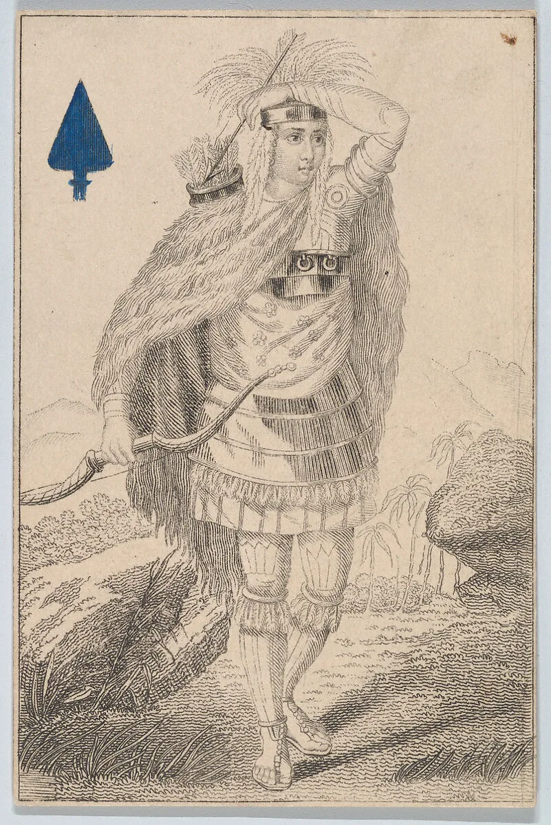 Knave (Telasco from Mexico), from "Court Game of Geography" — William and Henry Rock