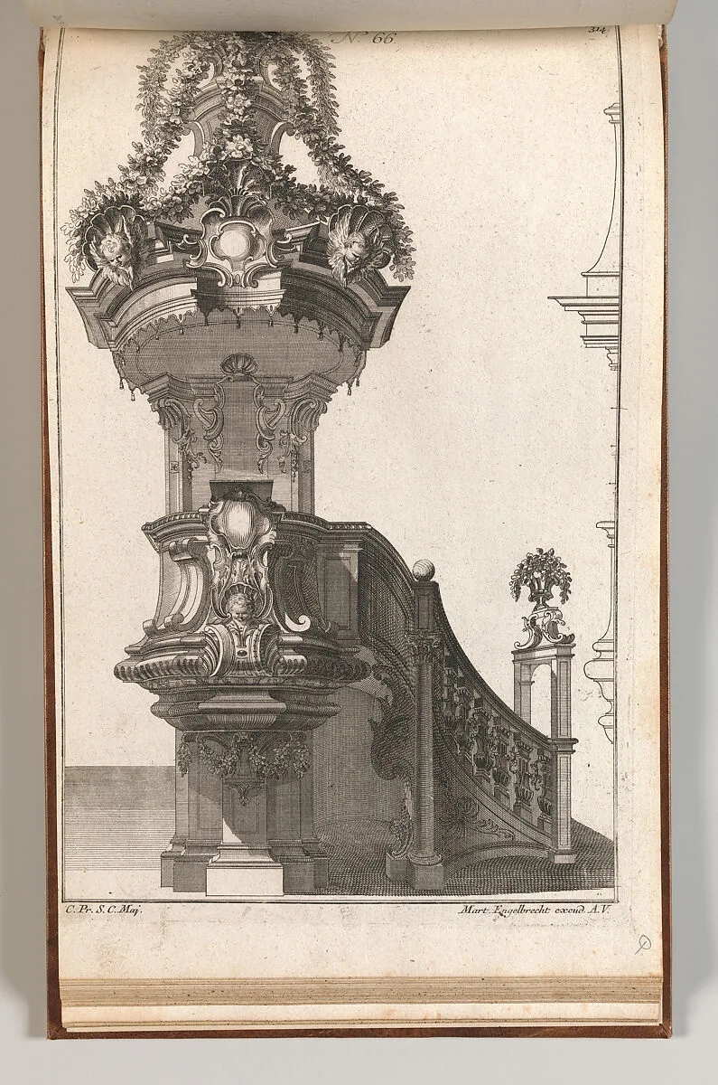Design for a Pulpit, Plate 1 from an Untitled Series of Pulpit Designs — Martin Engelbrecht
