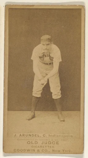 John Thomas "Tug" Arundel, Catcher, Indianapolis, from the Old Judge series (N172) for Old Judge Cigarettes