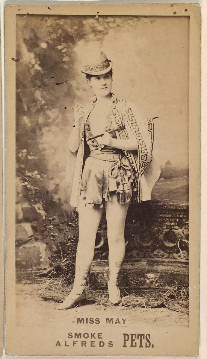 Miss May, from the Actresses series (N671), promoting Alfreds Pets Tobacco — Unknown