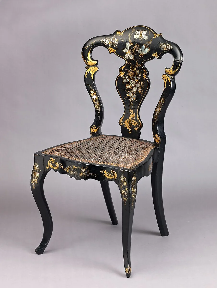 Papier-mâchè side chair — Unknown