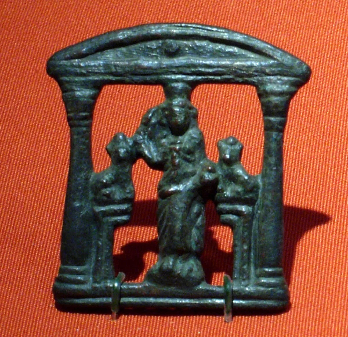 Plaque representing an Egyptian open shrine (kiosk) — Unknown