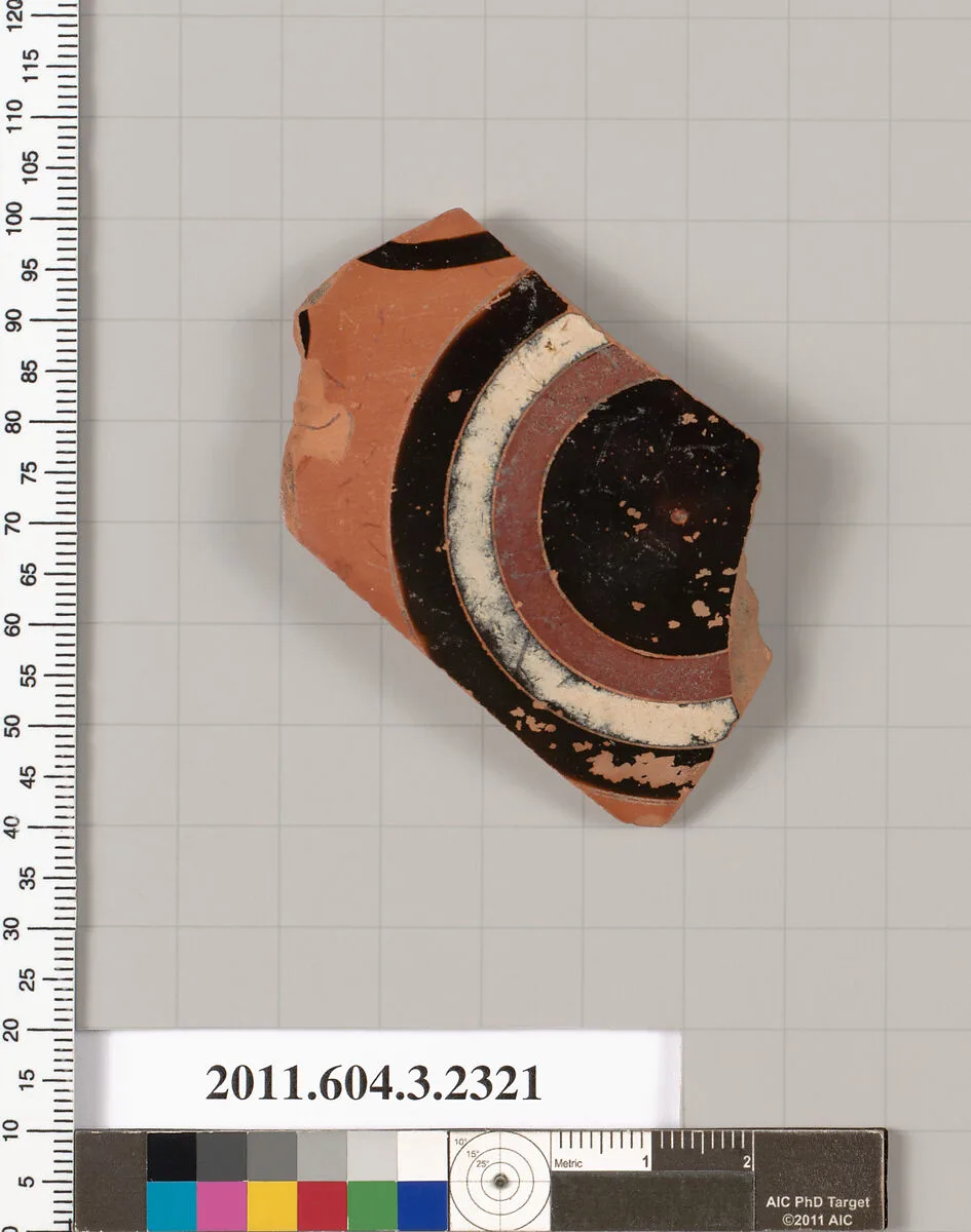 Terracotta fragment of a kylix: eye-cup (drinking cup) — Unknown