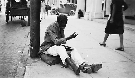 [Beggar with Outstretched Arm on Street, Havana]