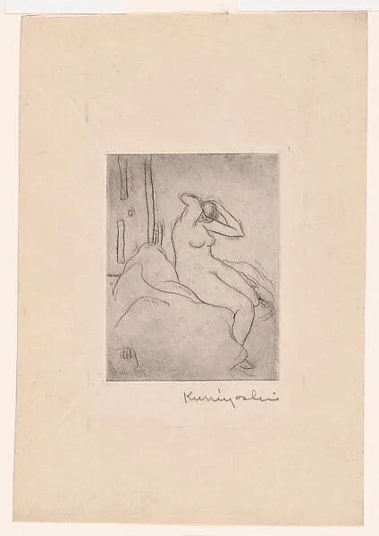 Seated Nude Arranging Her Hair — Yasuo Kuniyoshi