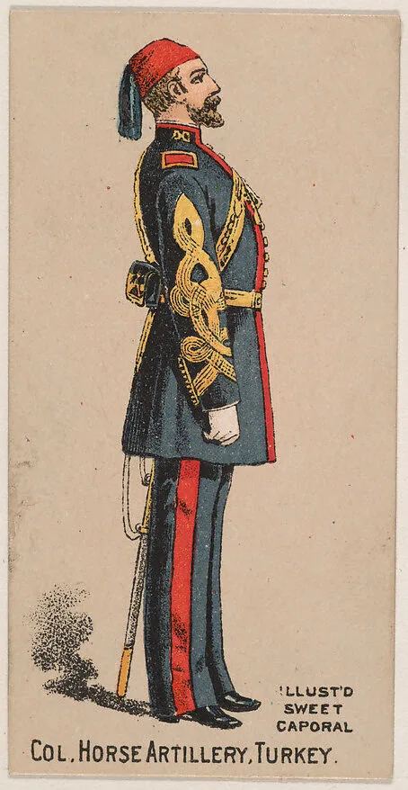Colonel, Horse Artillery, Turkey, from the Military Series (N224) issued by Kinney Tobacco Company to promote Sweet Caporal Cigarettes — Kinney Brothers Tobacco Company