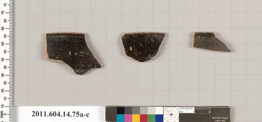 Terracotta rim fragments of kylikes (drinking cups)