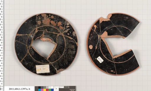 Terracotta fragments of kylikes (drinking cups)