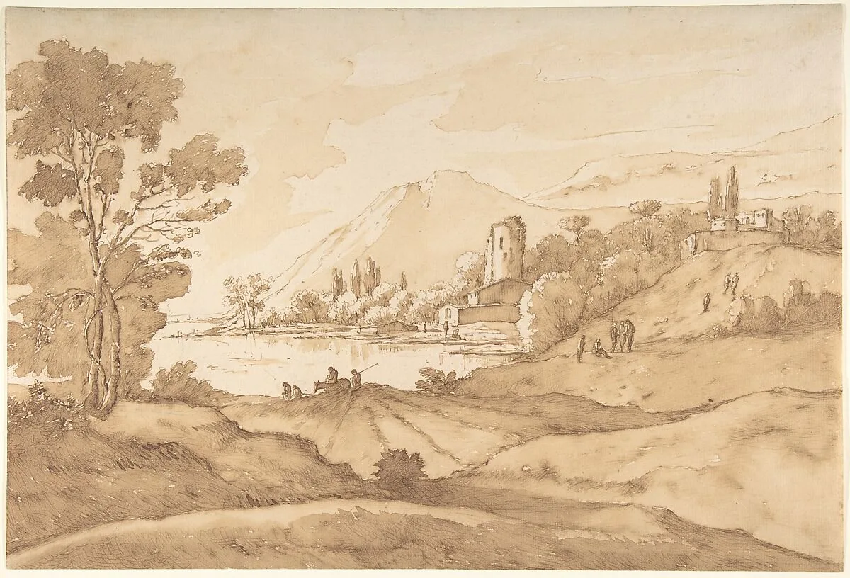 Southern Imaginary Landscape with Mountains and a Lake — Theodorus Wilkens