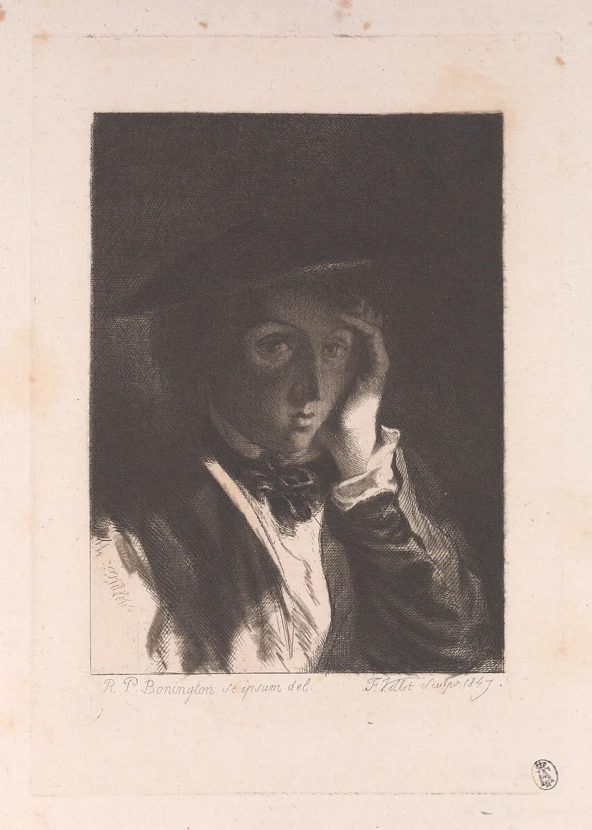 Self-portrait of Richard Parkes Bonington — Richard Parkes Bonington|Richard Parkes Bonington|Frédéric Villot