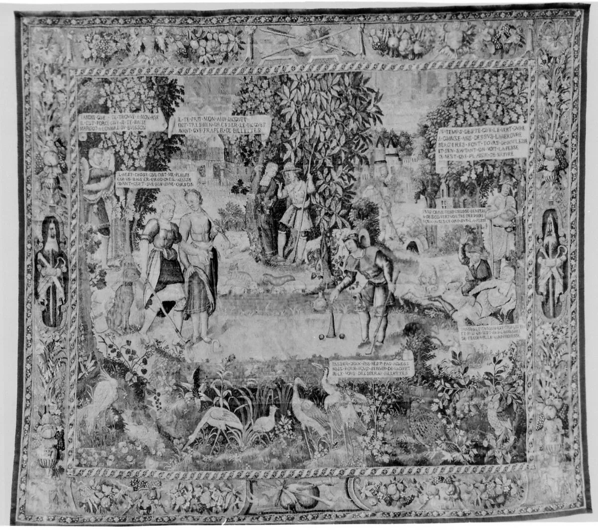 Jeu de boules or The Ball Game (from the Story of Gombaut and Macée set) — Jean Leclerc
