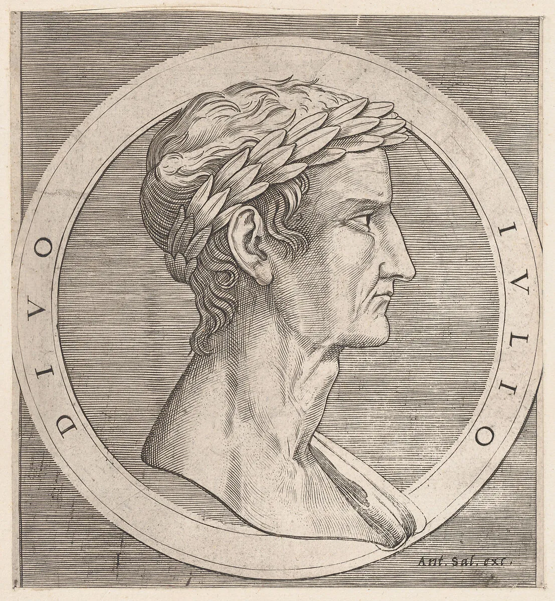 Speculum Romanae Magnificentiae: Julius Caesar, from The Twelve Caesars — Marcantonio Raimondi|Antonio Salamanca