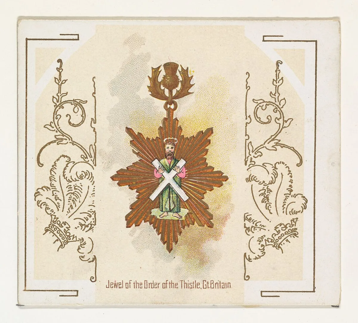 Jewel of the Order of the Thistle, Great Britain, from the World's Decorations series (N44) for Allen & Ginter Cigarettes — Allen & Ginter|Lindner, Eddy & Claus