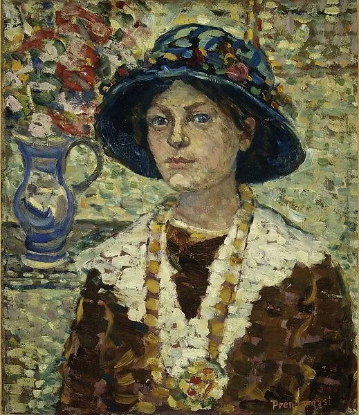 Portrait of a Girl with Flowers — Maurice Brazil Prendergast
