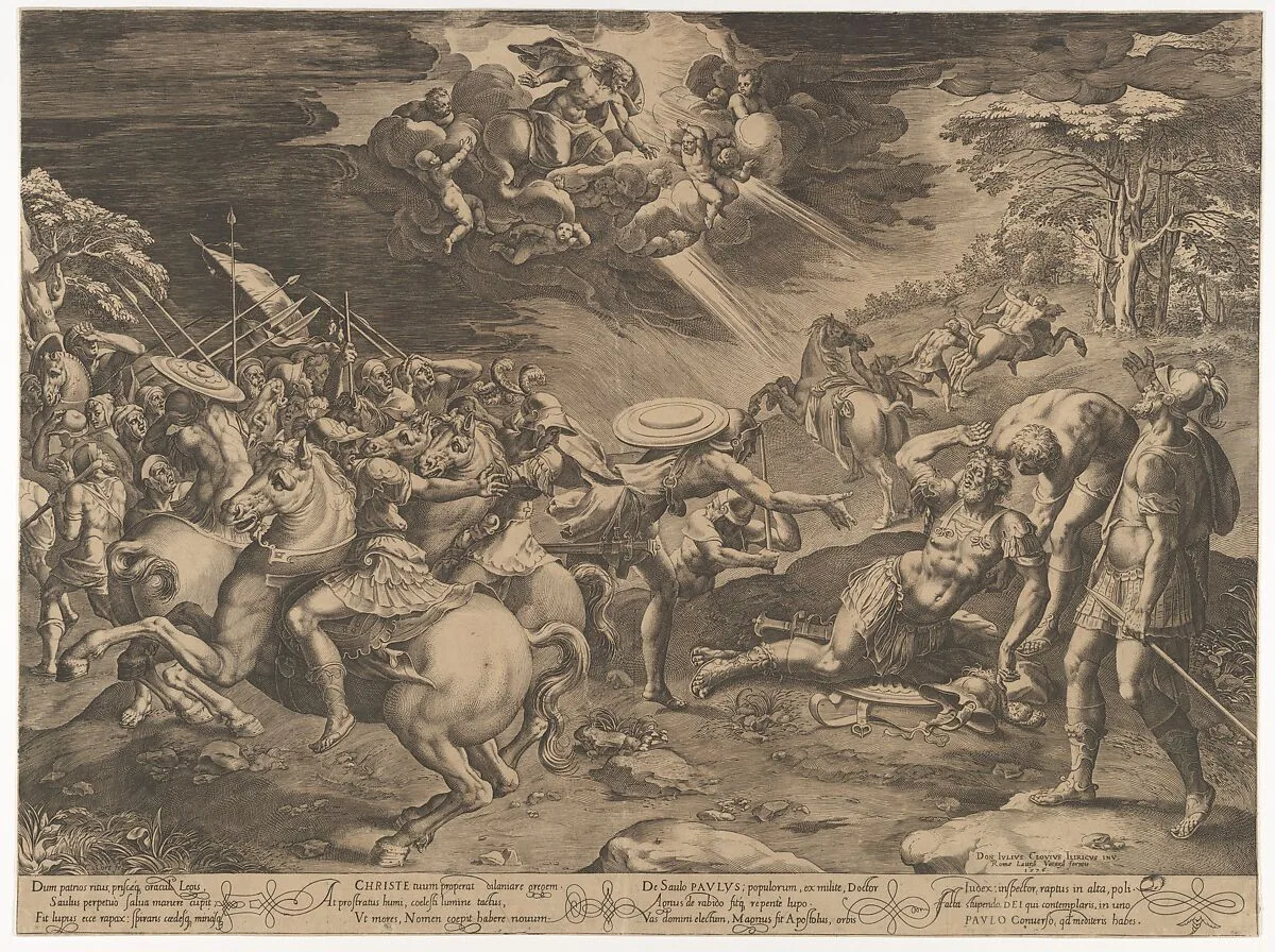 The Conversion of Saint Paul — Cornelis Cort|Giulio Clovio