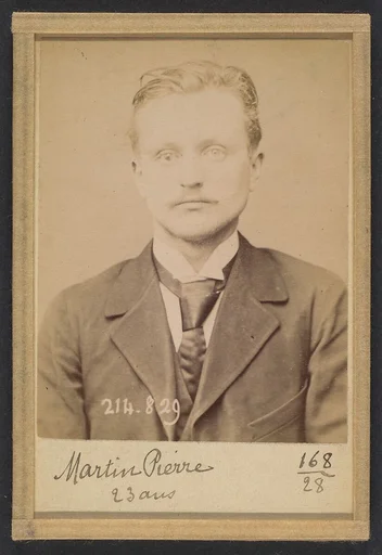 Martin. Pierre. 22 ans, né à St-Léger (Saône-et-Loire). Employé de commerce. Anarchiste. 27/2/94.