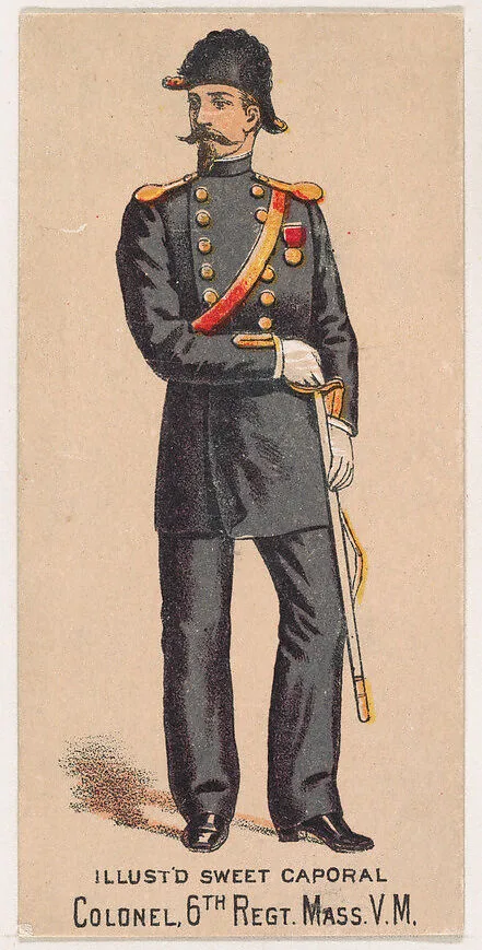 Colonel, 6th Regiment, Massachusetts, V.M., from the Military Series (N224) issued by Kinney Tobacco Company to promote Sweet Caporal Cigarettes — Kinney Brothers Tobacco Company