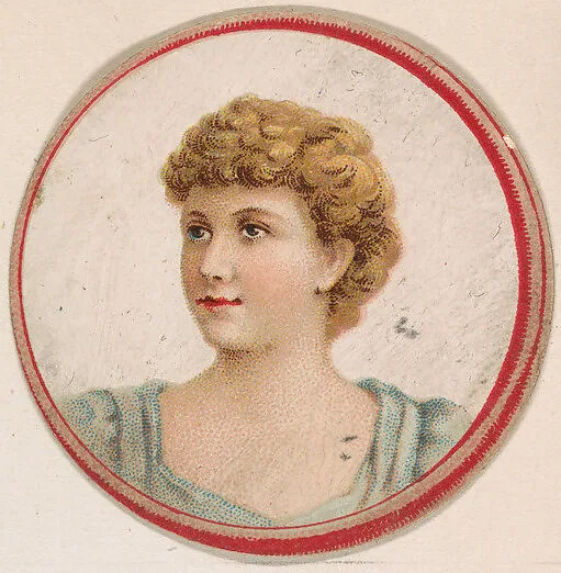 Portrait of woman, from the Novelties series (N228, Type 2) issued by Kinney Bros. — Kinney Brothers Tobacco Company