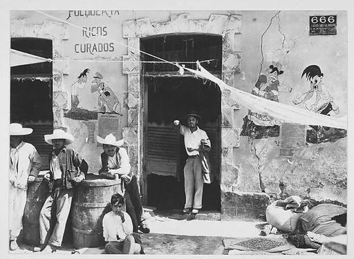 [Street Scene of Men outside a Bar, Mexico]