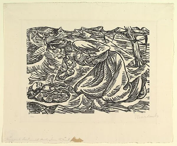 Kneeling Women with Dead Child (Kniende Frau mit Sterbendem Kind) — Ernst Barlach