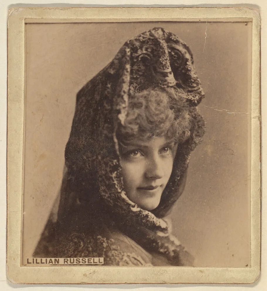 Lillian Russell, from the Actresses series (N246), Type 2, issued by Kinney Brothers to promote Sporting Extra Cigarettes — Kinney Brothers Tobacco Company