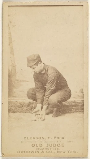 William J. "Kid" Gleason, Pitcher, Philadelphia, from the Old Judge series (N172) for Old Judge Cigarettes