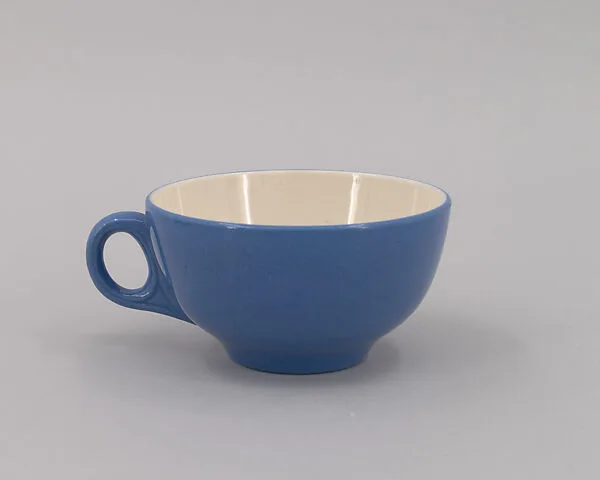 Lamelle Blue Delphinium Tea Cup — Ilonka Karasz|Buffalo Pottery (Buffalo, New York)