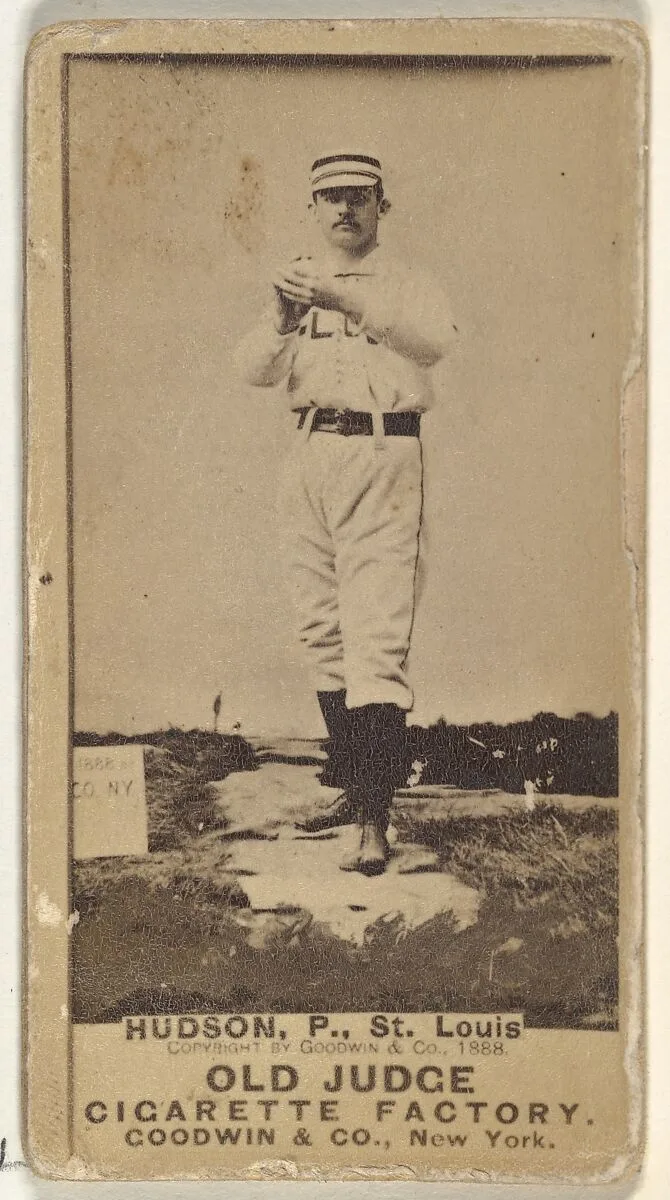 Nathaniel P. "Nat" Hudson, Pitcher, St. Louis Browns, from the Old Judge series (N172) for Old Judge Cigarettes — Goodwin & Company