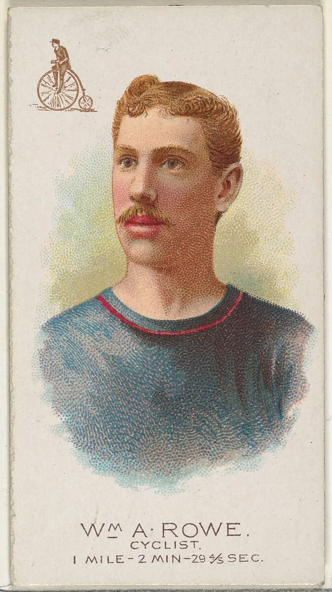 William A. Rowe, Cyclist, from World's Champions, Series 2 (N29) for Allen & Ginter Cigarettes — Lindner, Eddy & Claus|Allen & Ginter