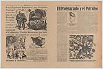 Broadside comprising four pages printed on both sides from the newspaper 'Grito' addressing the work President Lázaro Cárdenas did to repel the foreign petroleum companies from exploiting Mexican resources — Leopoldo Méndez