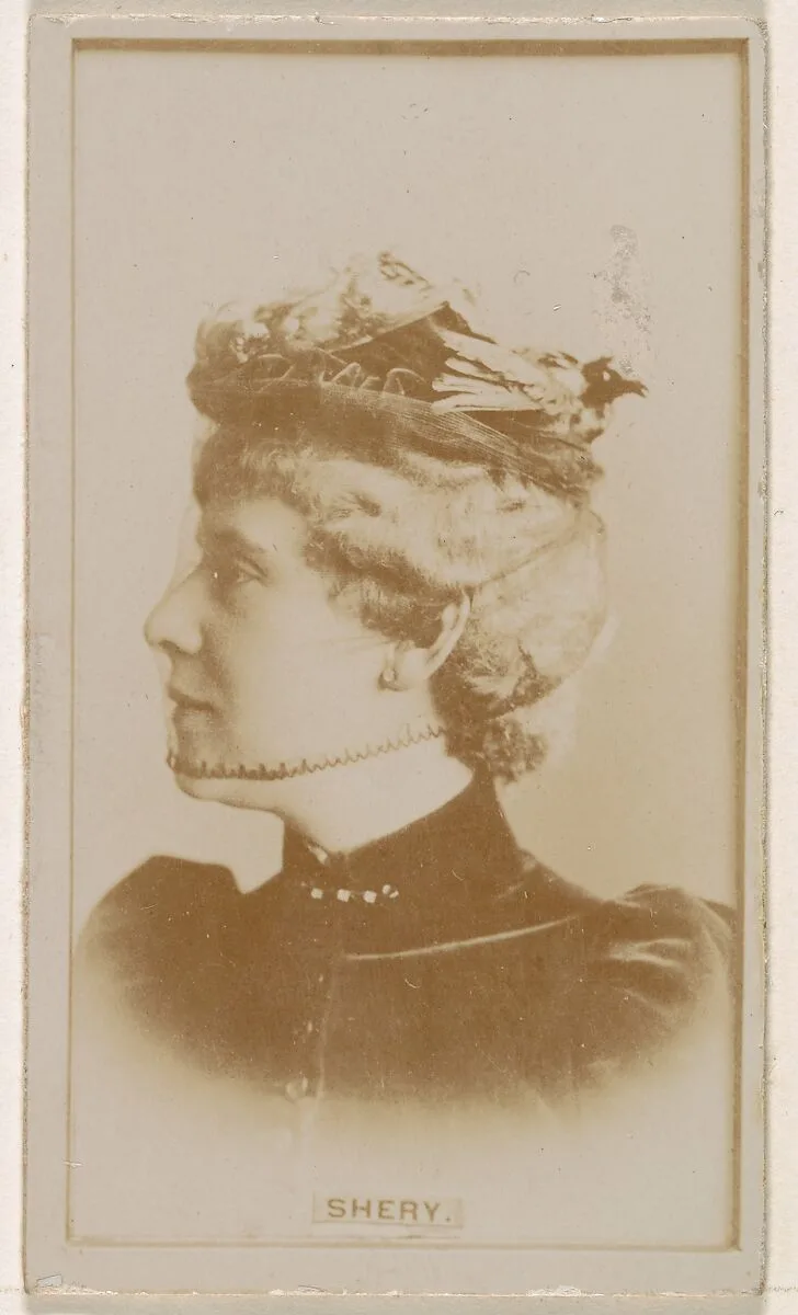 Miss Shery, from the Actresses series (N245) issued by Kinney Brothers to promote Sweet Caporal Cigarettes — Kinney Brothers Tobacco Company