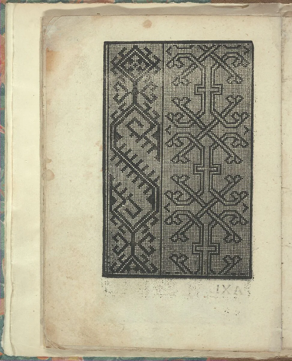 Opera Nova Universali intitulata Corona di racammi, page 23 (verso) — Giovanni Andrea Vavassore