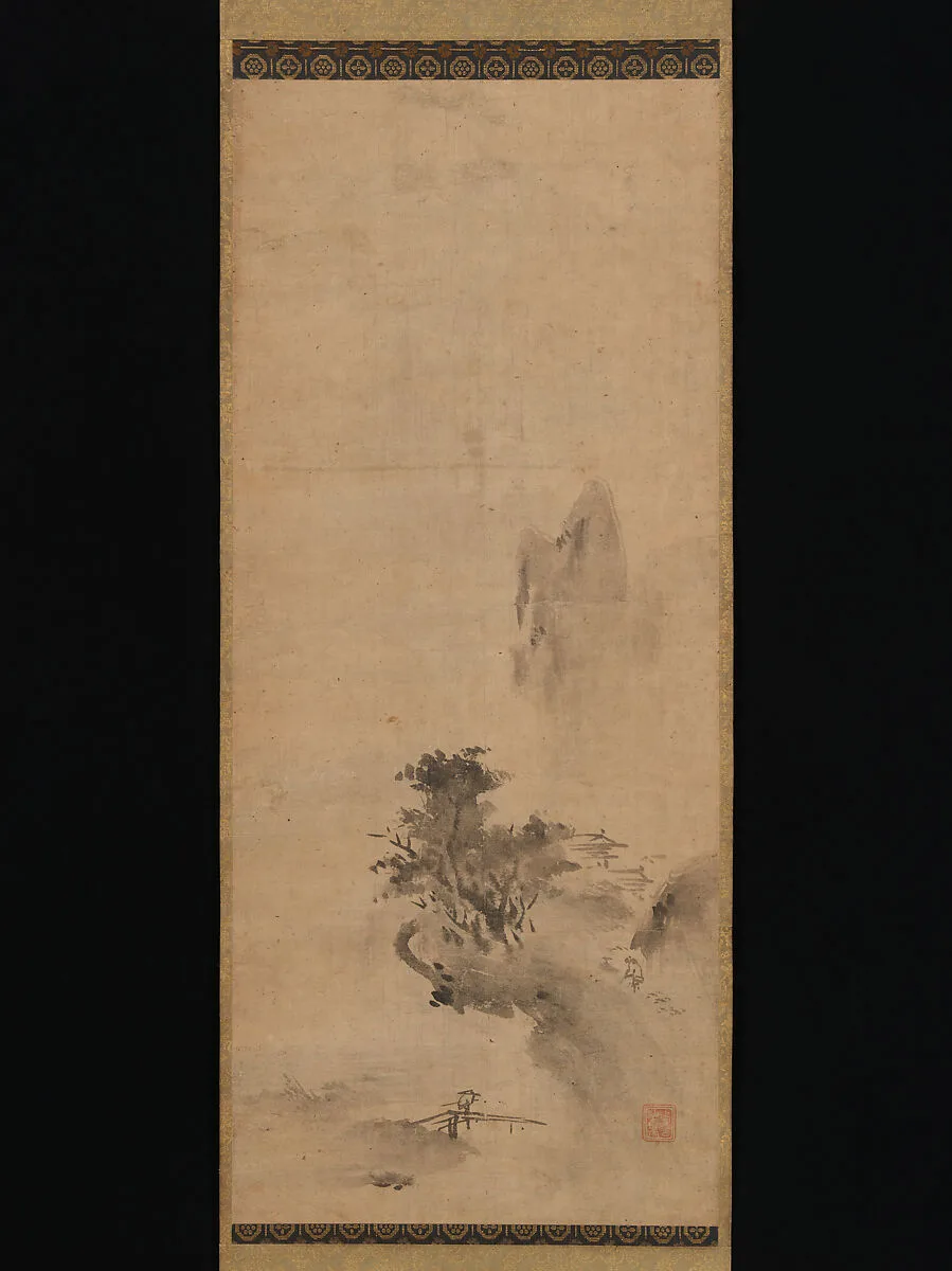 牧松周省筆 破墨山水図|Splashed-Ink Landscape — Bokushō Shūshō