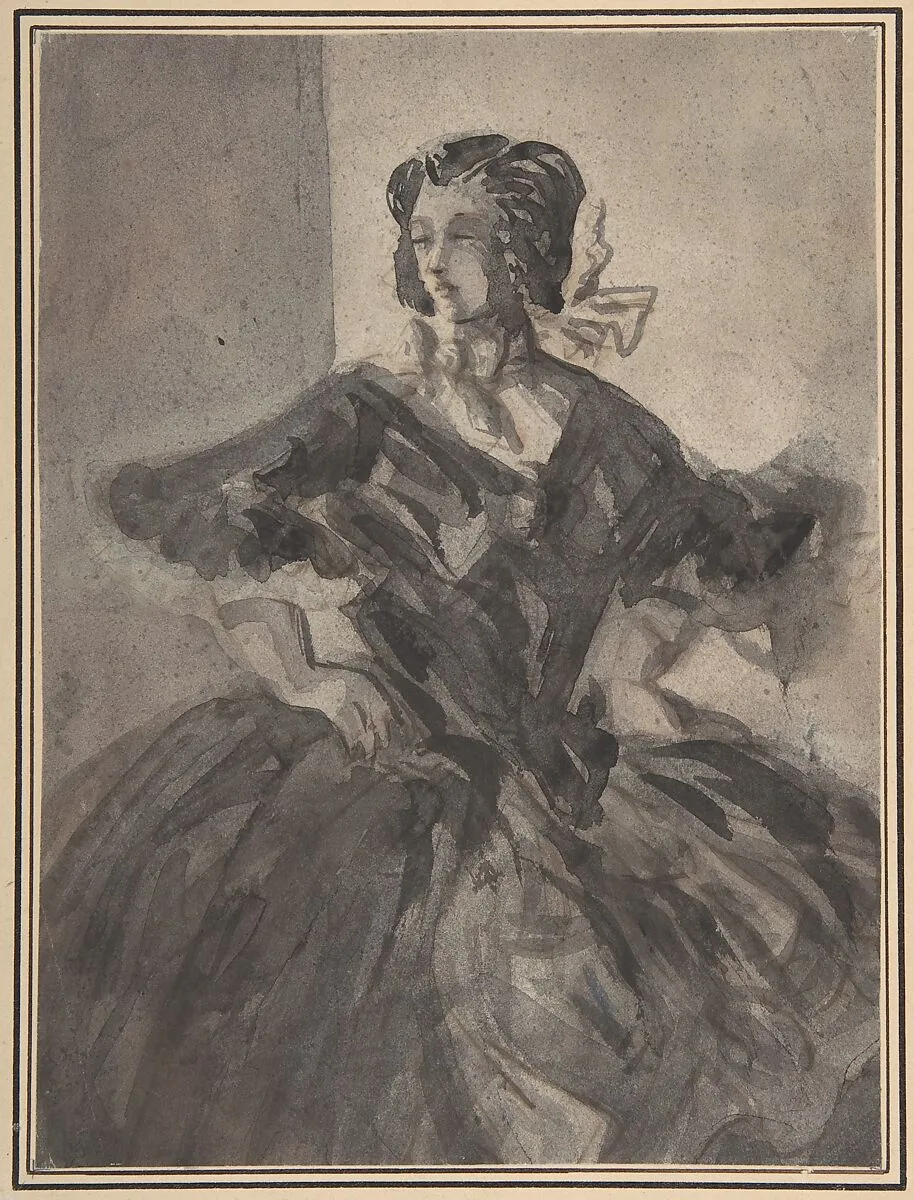 Woman with Arms Akimbo — Constantin Guys