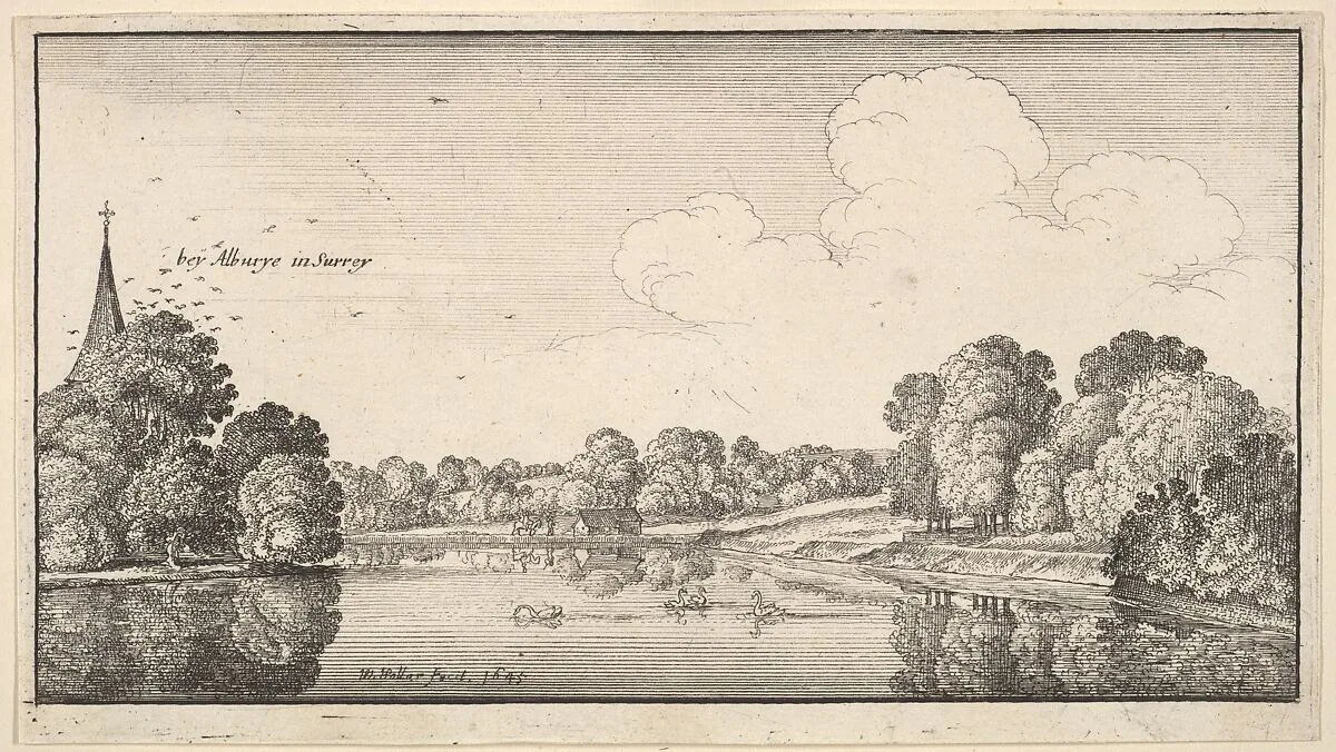 View Near Albury — Wenceslaus Hollar