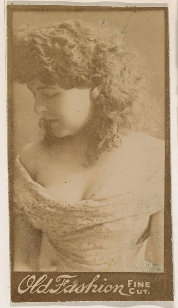 Portrait of actress in profile, from the Actresses series (N664) promoting Old Fashion Fine Cut Tobacco — Unknown