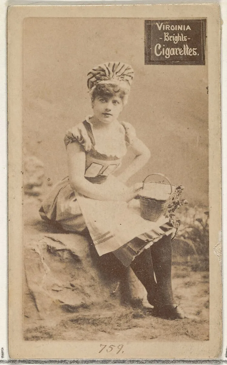 Card 759, from the Actors and Actresses series (N45, Type 2) for Virginia Brights Cigarettes — Allen & Ginter