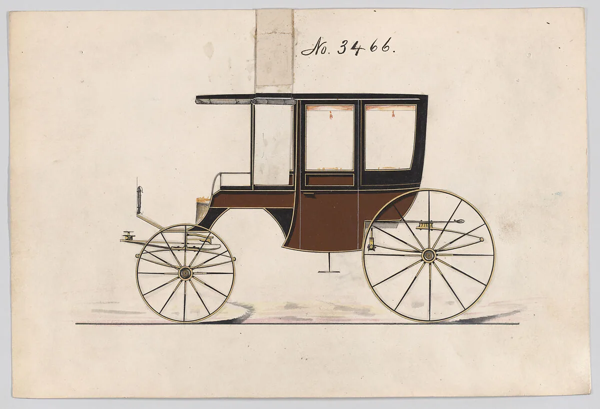 Design for 6 seat Rockaway, no. 3466 — Brewster & Co.