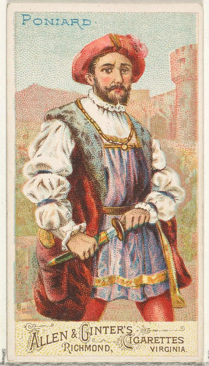 Poniard, from the Arms of All Nations series (N3) for Allen & Ginter Cigarettes Brands — Allen & Ginter