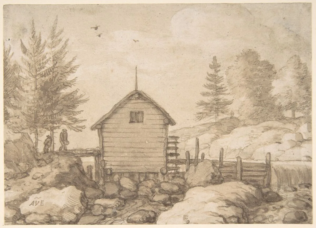 A Mill on Rocks in a River in Norway — Allart van Everdingen