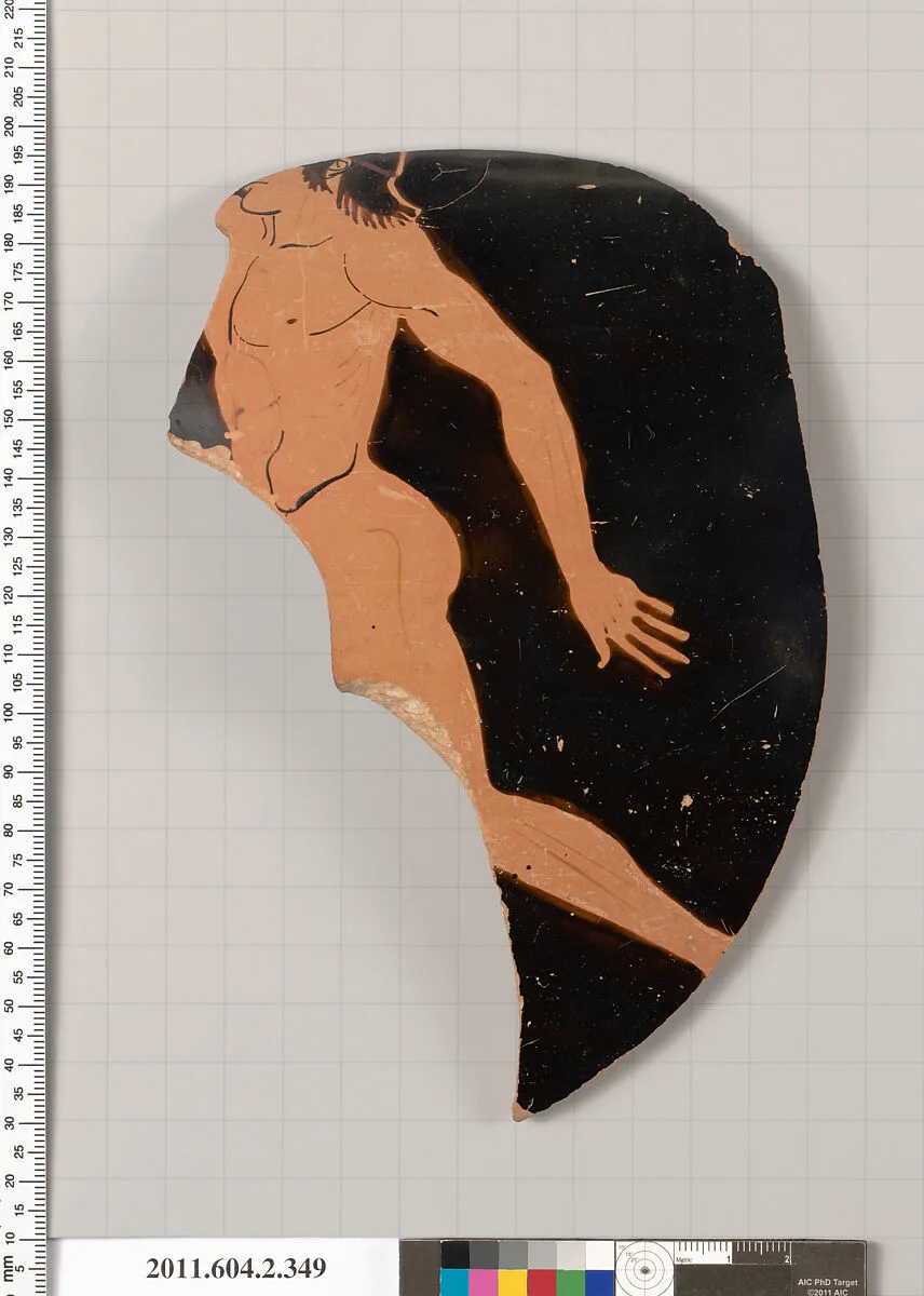 Terracotta fragment of a column-krater (bowl for mixing wine and water) — Unknown