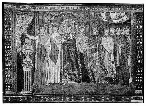 Empress Theodora and Members of Her Court